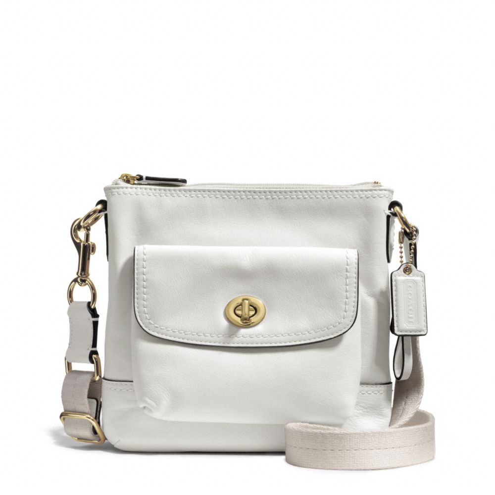CAMPBELL LEATHER SWINGPACK - BRASS/IVORY - COACH F51107