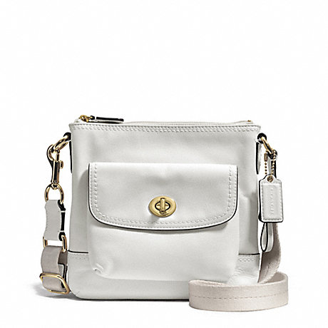 COACH CAMPBELL LEATHER SWINGPACK - BRASS/IVORY - f51107