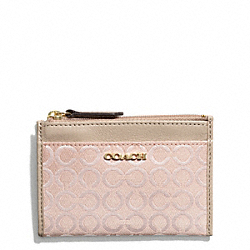 COACH MADISON OP ART PEARLESCENT FABRIC MINI SKINNY - ONE COLOR - F51131