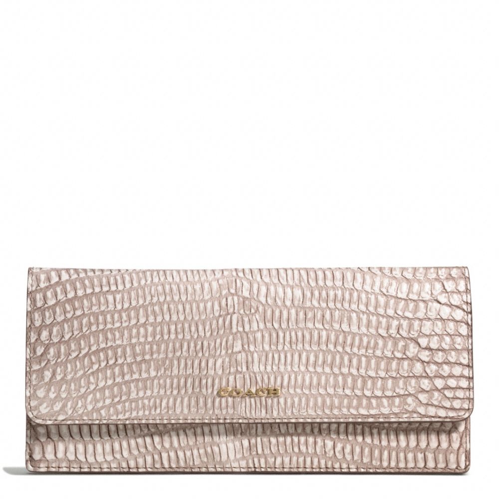 MADISON PYTHON EMBOSSED SOFT WALLET COACH F51151