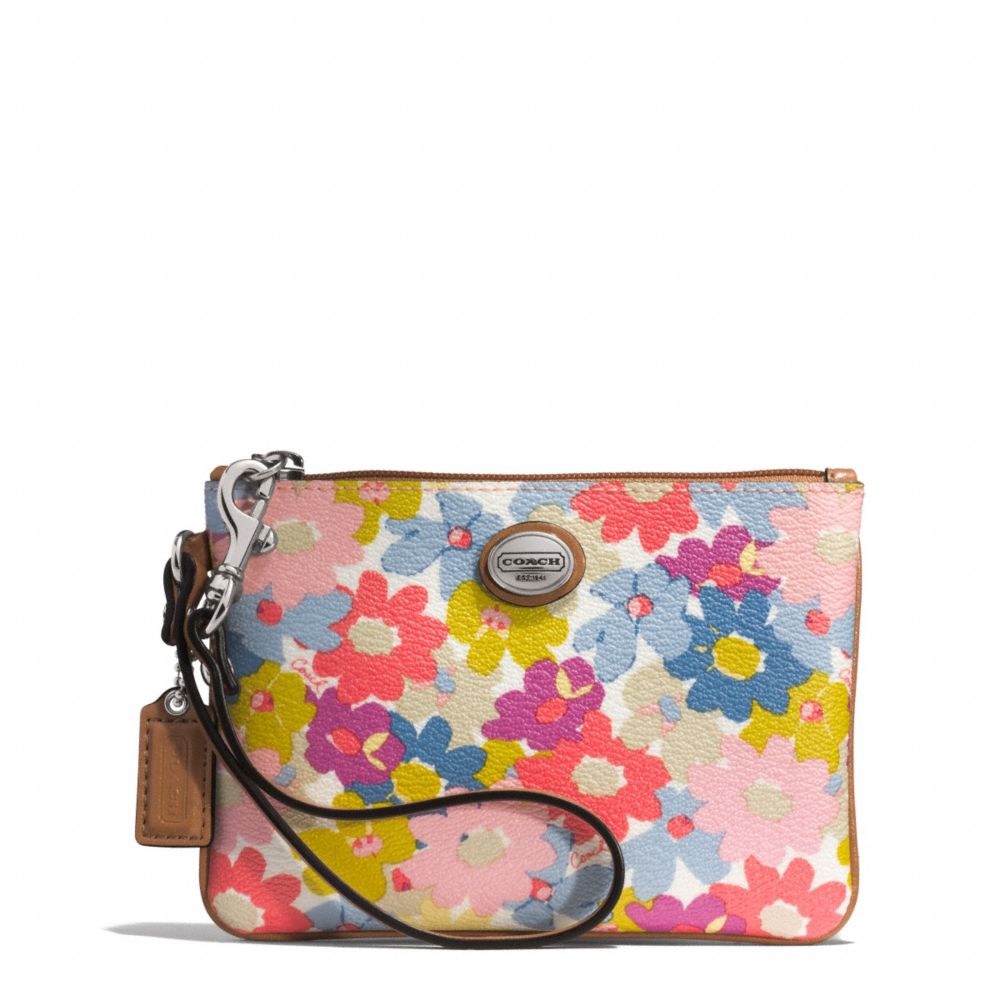 PEYTON FLORAL SMALL WRISTLET COACH F51205