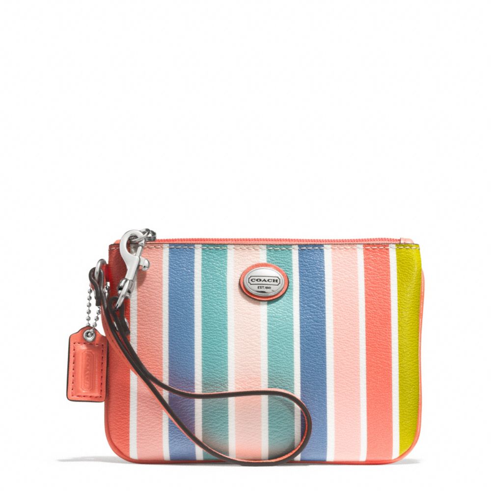 COACH F51208 Peyton Multistripe Small Wristlet 