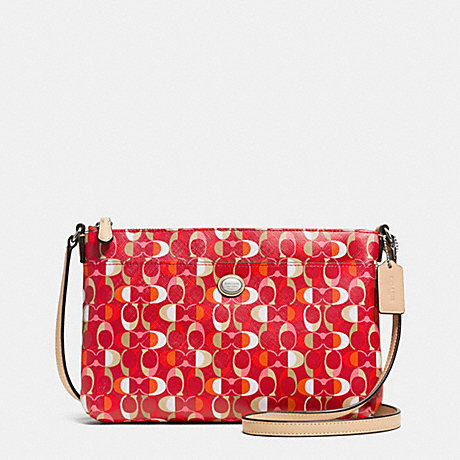 PEYTON DREAM C BRINN EAST/WEST SWINGPACK - COACH F51216 - SILVER/VERMILLION MULIGHTICOLOR