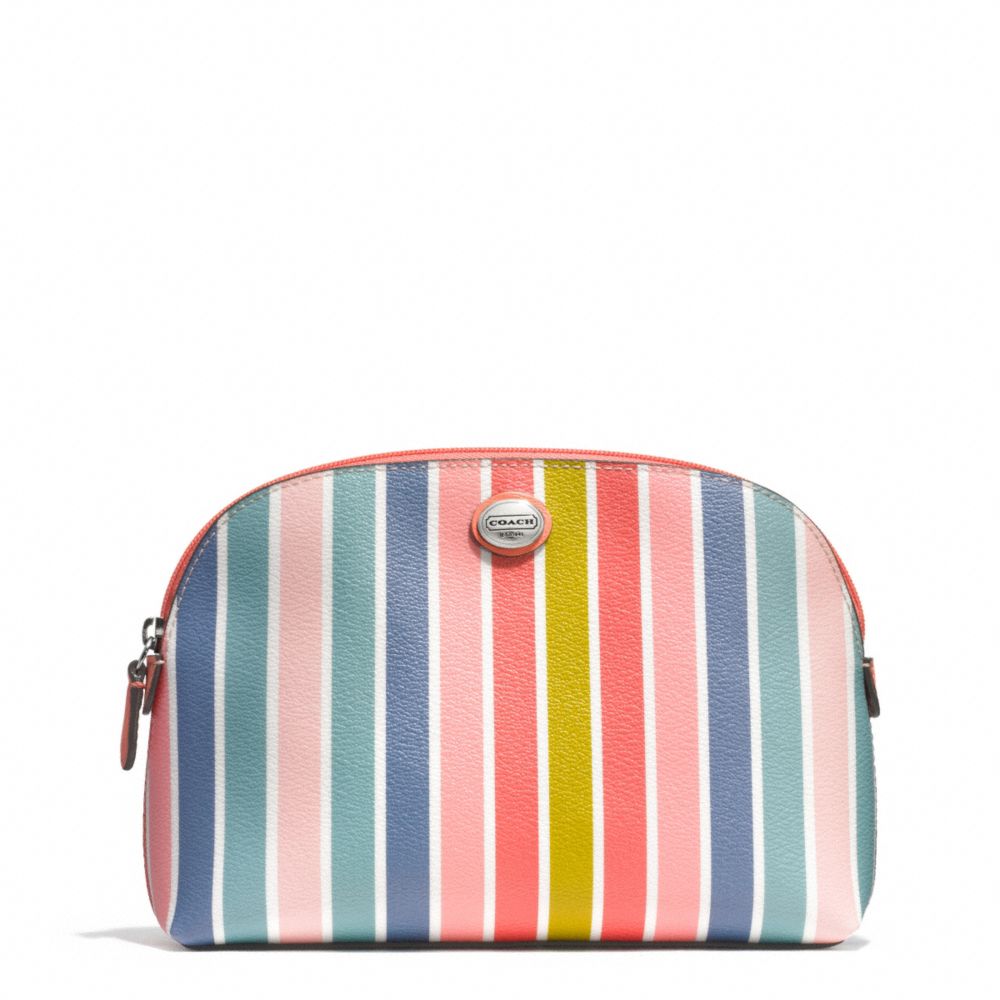 COACH f51282 PEYTON MULTISTRIPE COSMETIC CASE 