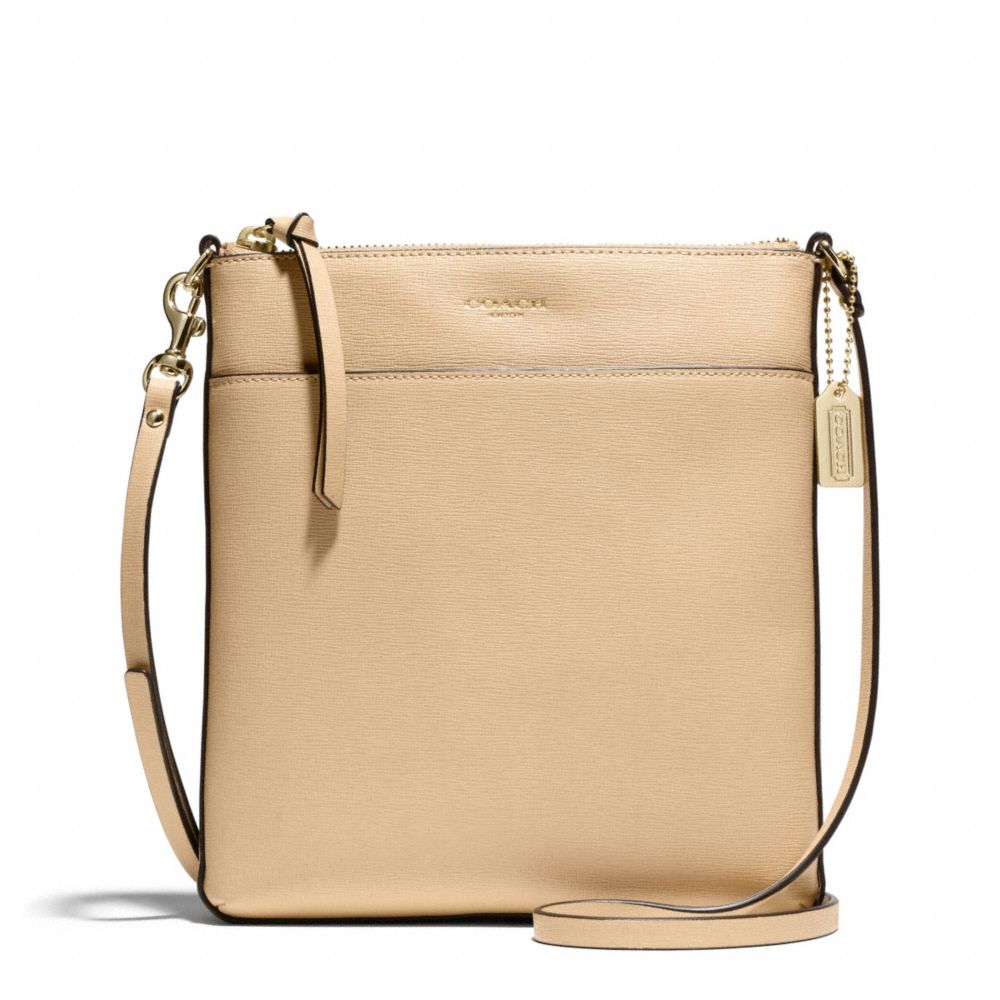 NORTH/SOUTH SWINGPACK IN SAFFIANO LEATHER - f51313 -  LIGHT GOLD/TAN