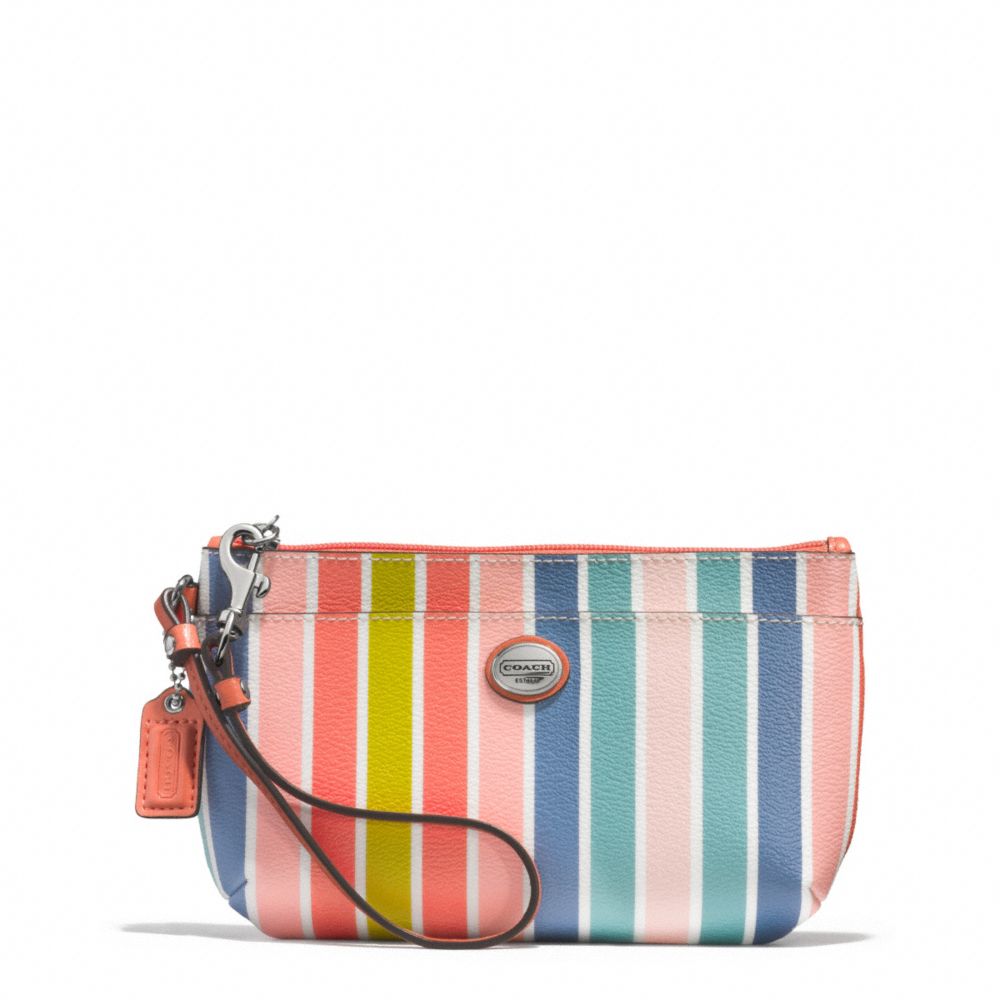 COACH f51319 PEYTON MULTISTRIPE MEDIUM WRISTLET 