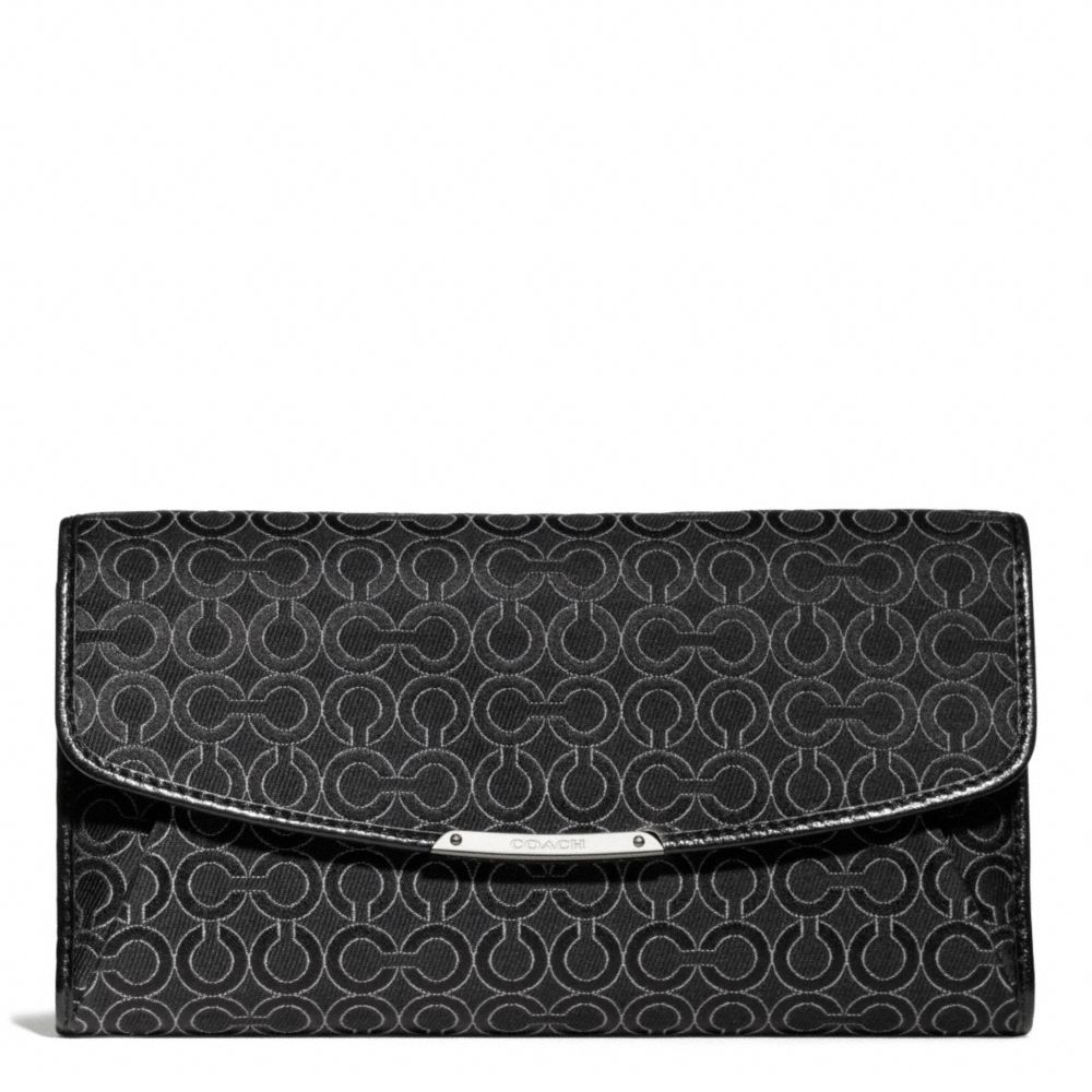 COACH F51327 Madison Op Art Pearlescent Checkbook Wallet 
