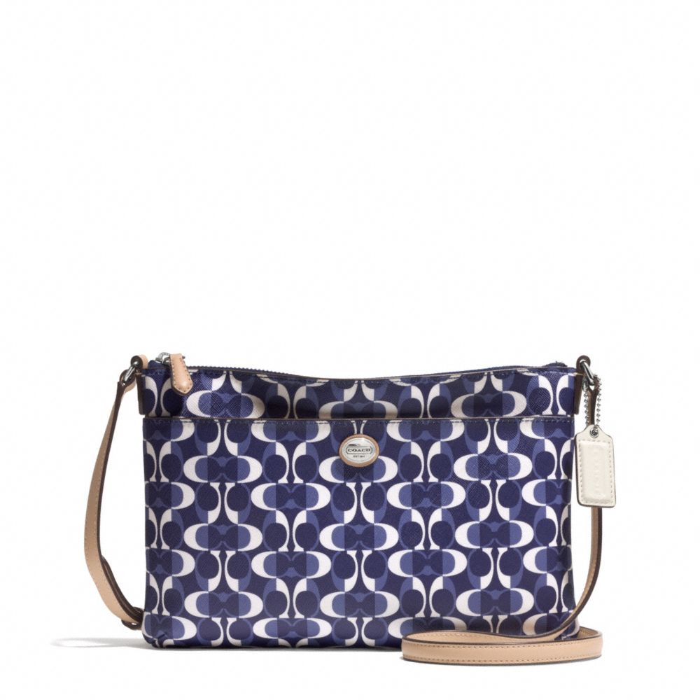 PEYTON DREAM C EAST/WEST SWINGPACK - SILVER/NAVY/TAN - COACH F51364