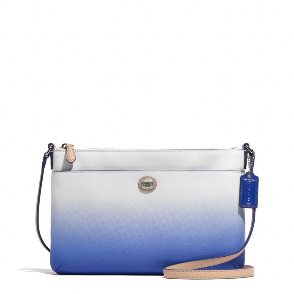 COACH PEYTON OMBRE BRINN EAST/WEST SWINGPACK - SILVER/PORCELAIN BLUE - F51381