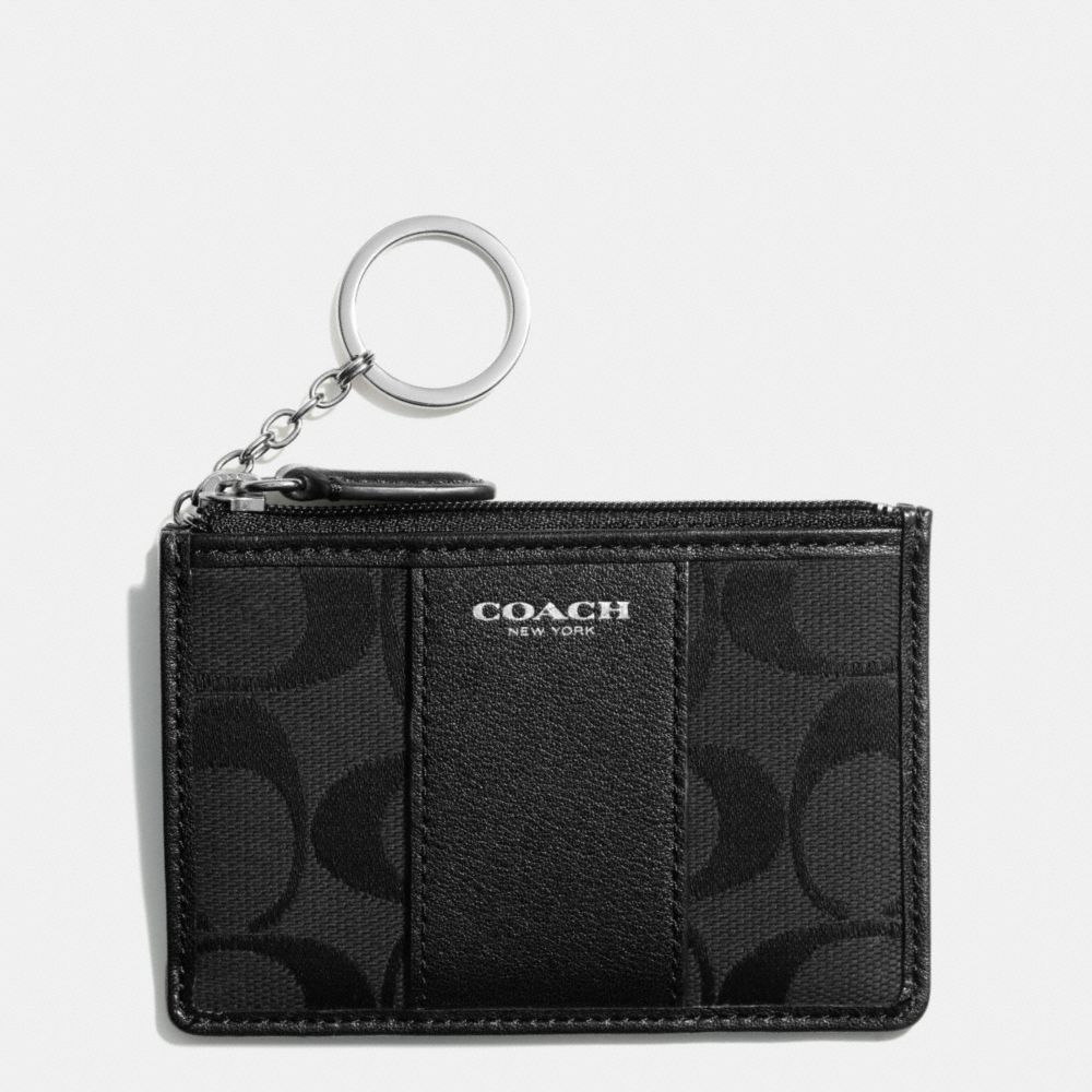 COACH F51411 Signature Mini Skinny SILVER/BLACK/BLACK