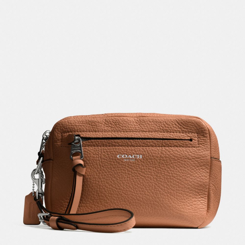 COACH F51427 BLEECKER FLIGHT WRISTLET IN PEBBLE LEATHER -SVCKK