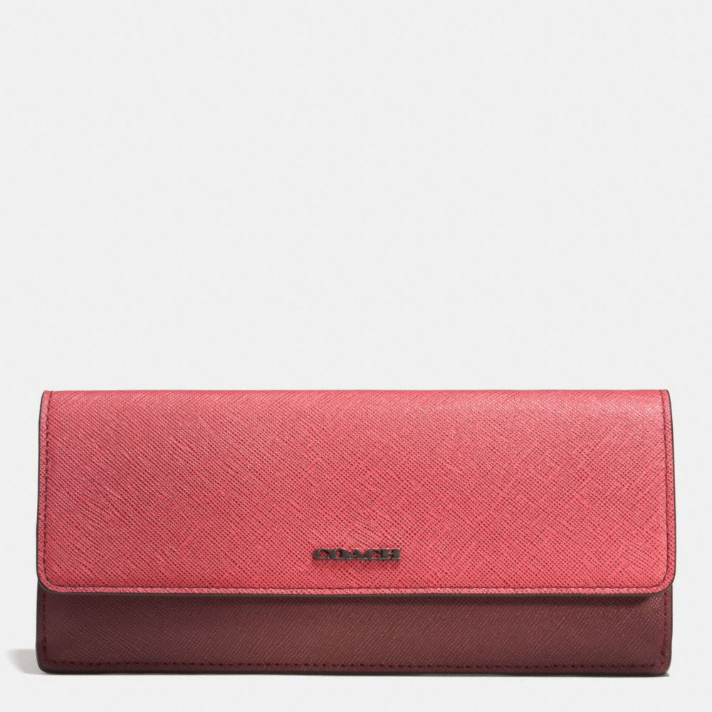 COACH F51475 SOFT WALLET IN COLORBLOCK MIXED LEATHER -ARD1H