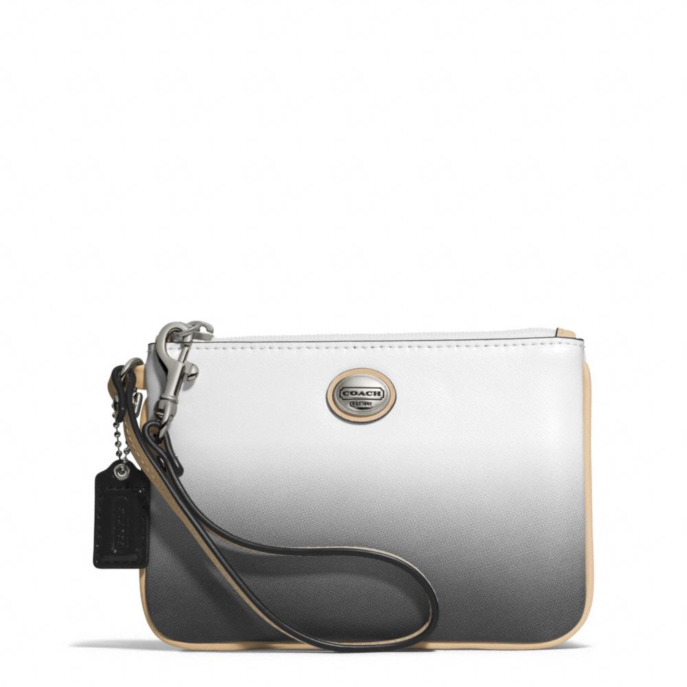 COACH F51595 Peyton Ombre Small Wristlet SILVER/CHARCOAL