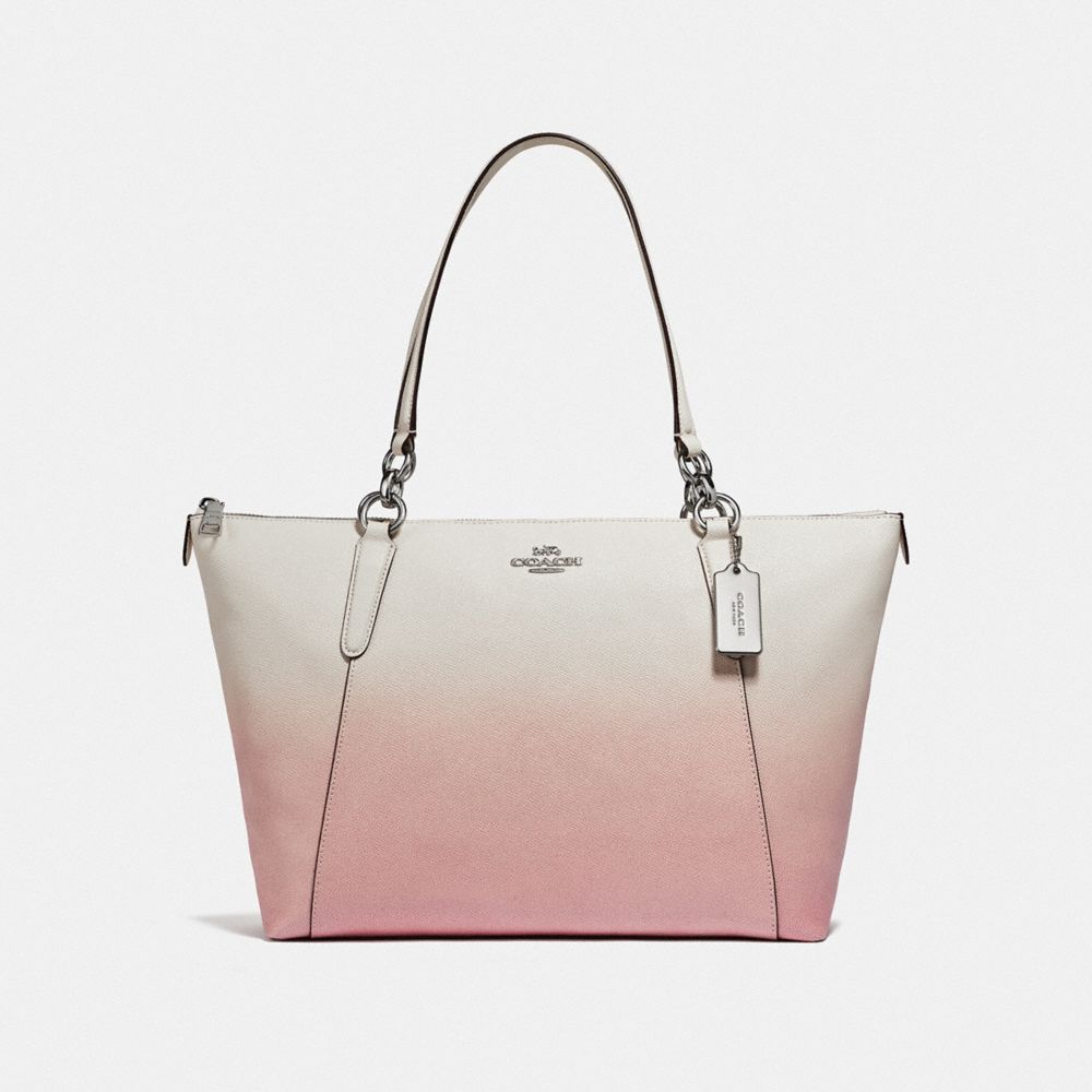 COACH F51654 AVA TOTE WITH OMBRE PINK MULTI/SILVER