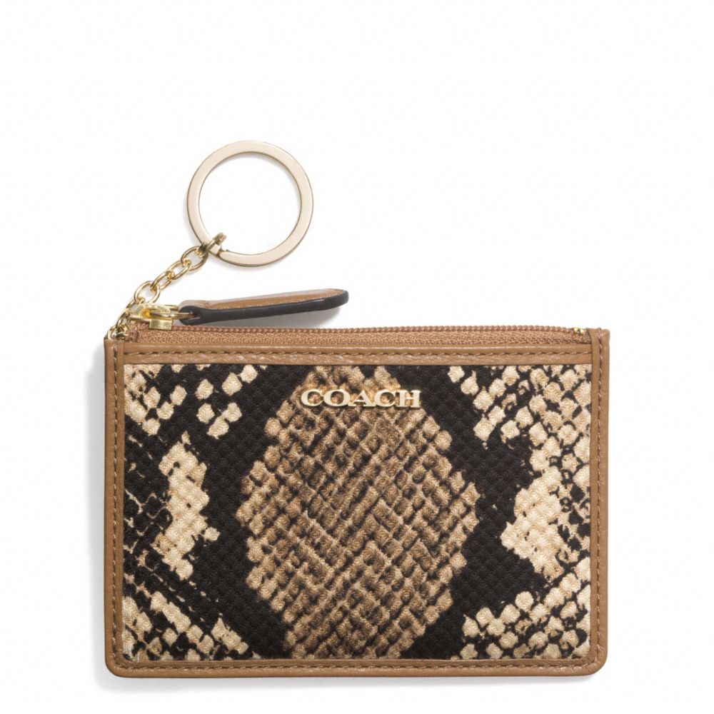 COACH F51658 Madison Mini Skinny In Python Print Fabric  LIGHT GOLD/NATURAL