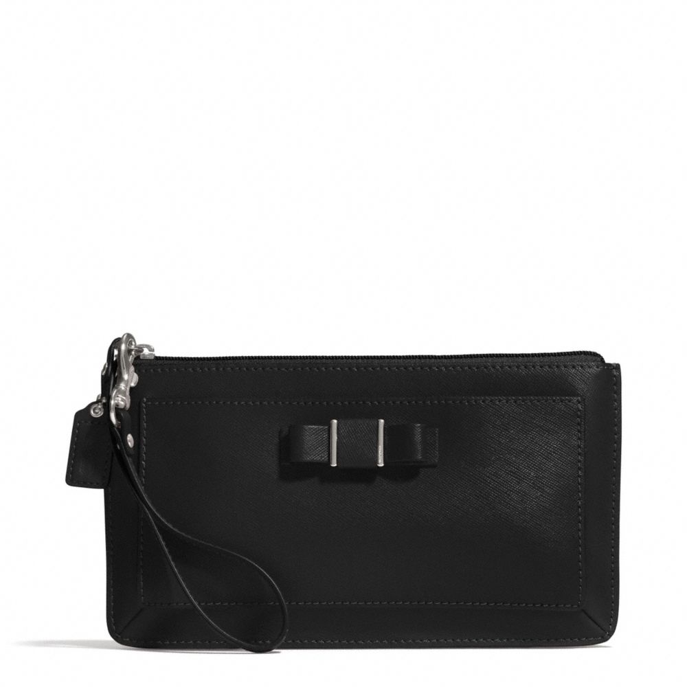 DARCY BOW LARGE WRISTLET - f51669 - SILVER/BLACK