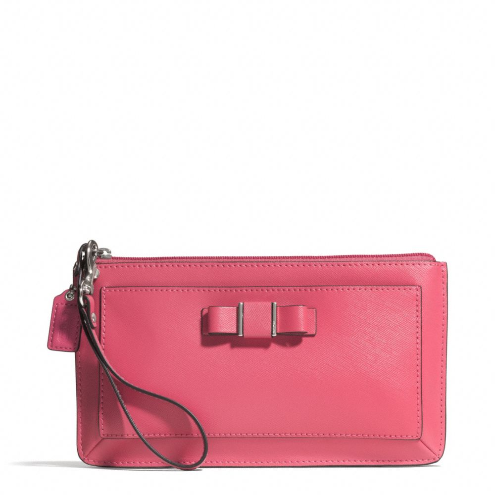 COACH F51669 - DARCY BOW LARGE WRISTLET - SILVER/STRAWBERRY | COACH ...