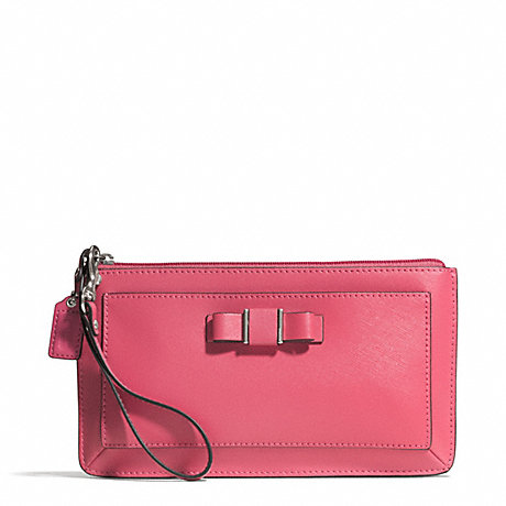 COACH DARCY BOW LARGE WRISTLET - SILVER/STRAWBERRY - f51669