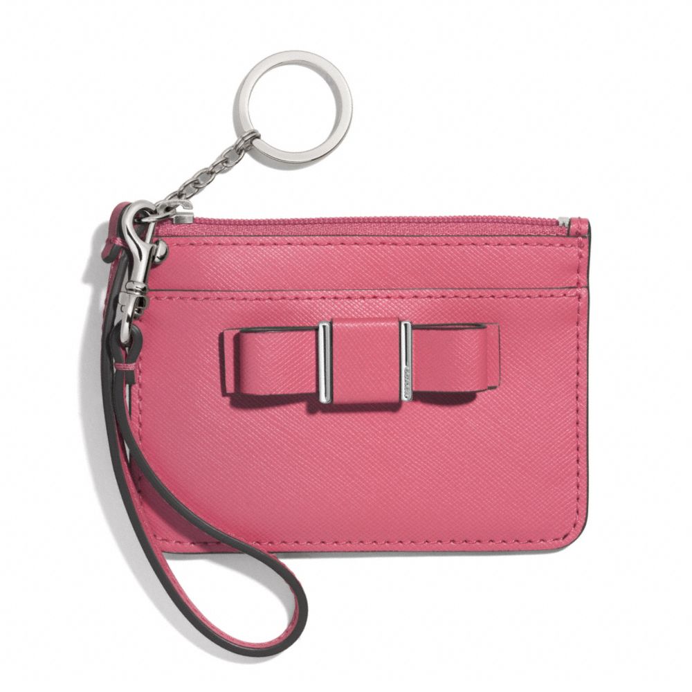 COACH f51670 DARCY BOW ID SKINNY SILVER/STRAWBERRY