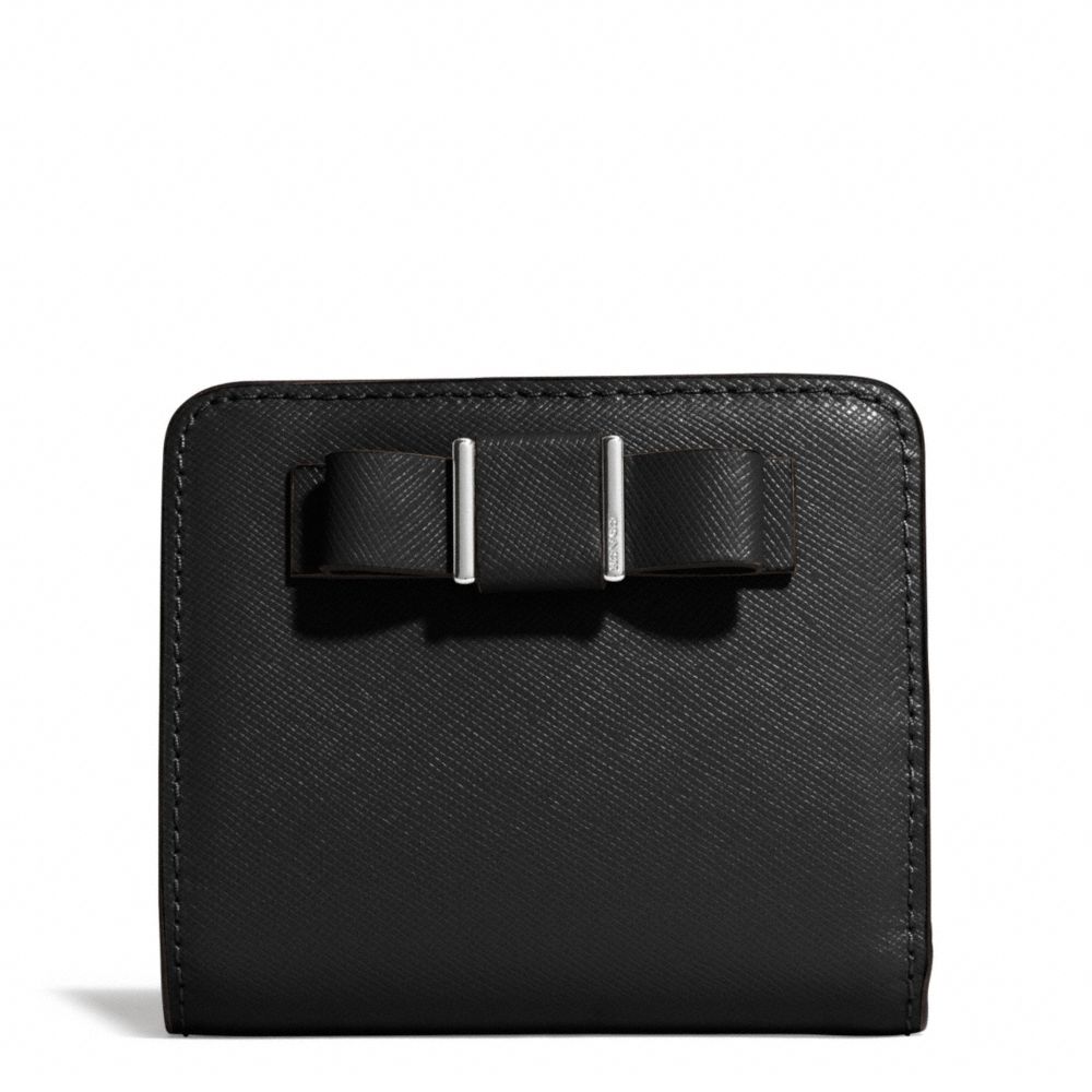 COACH F51671 Darcy Bow Small Wallet SILVER/BLACK