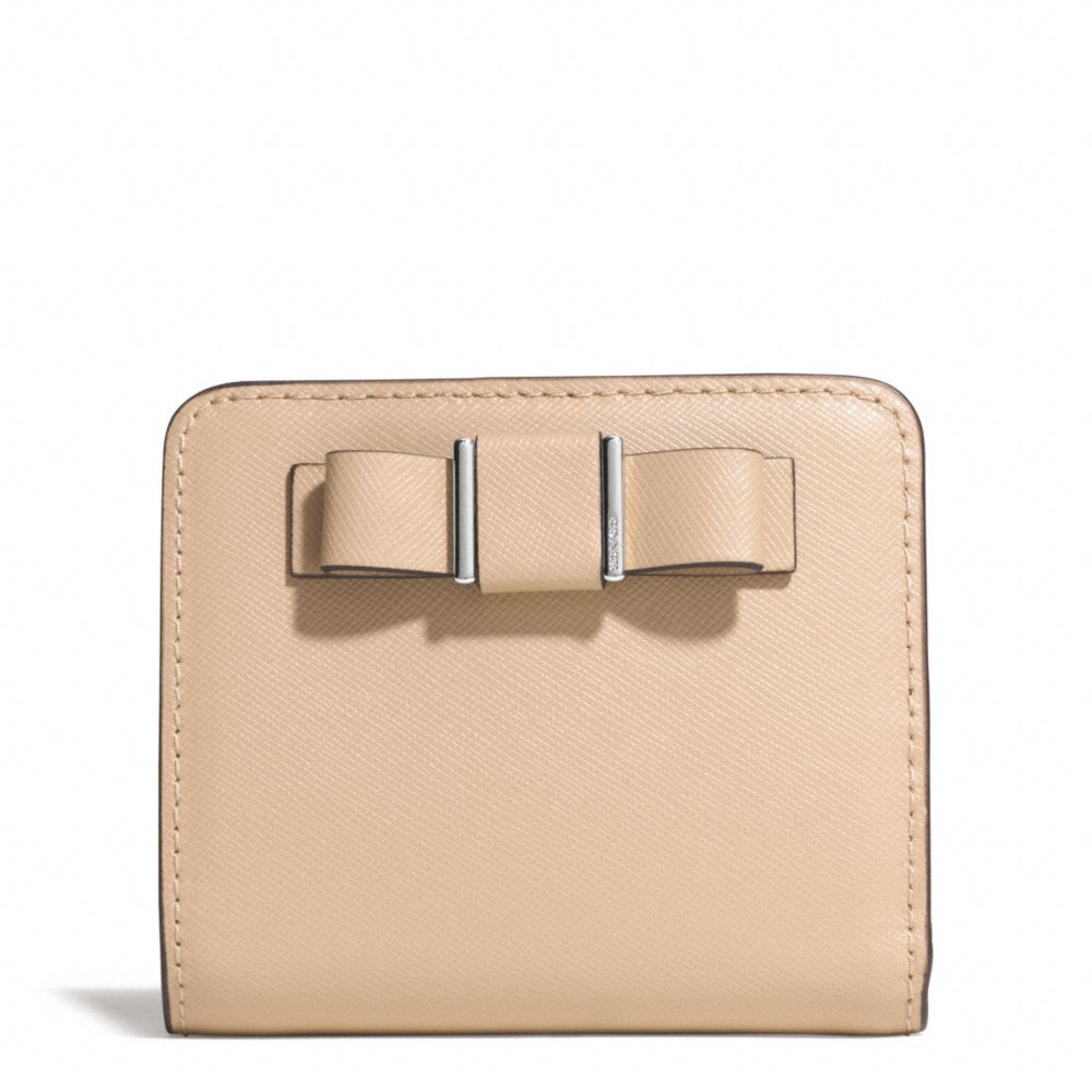 COACH DARCY BOW SMALL WALLET - SILVER/SAND - f51671