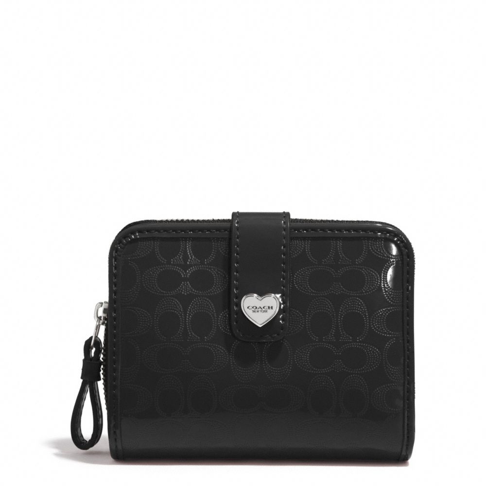 COACH F51678 - PERFORATED EMBOSSED LIQUID GLOSS MEDIUM ZIP AROUND ...