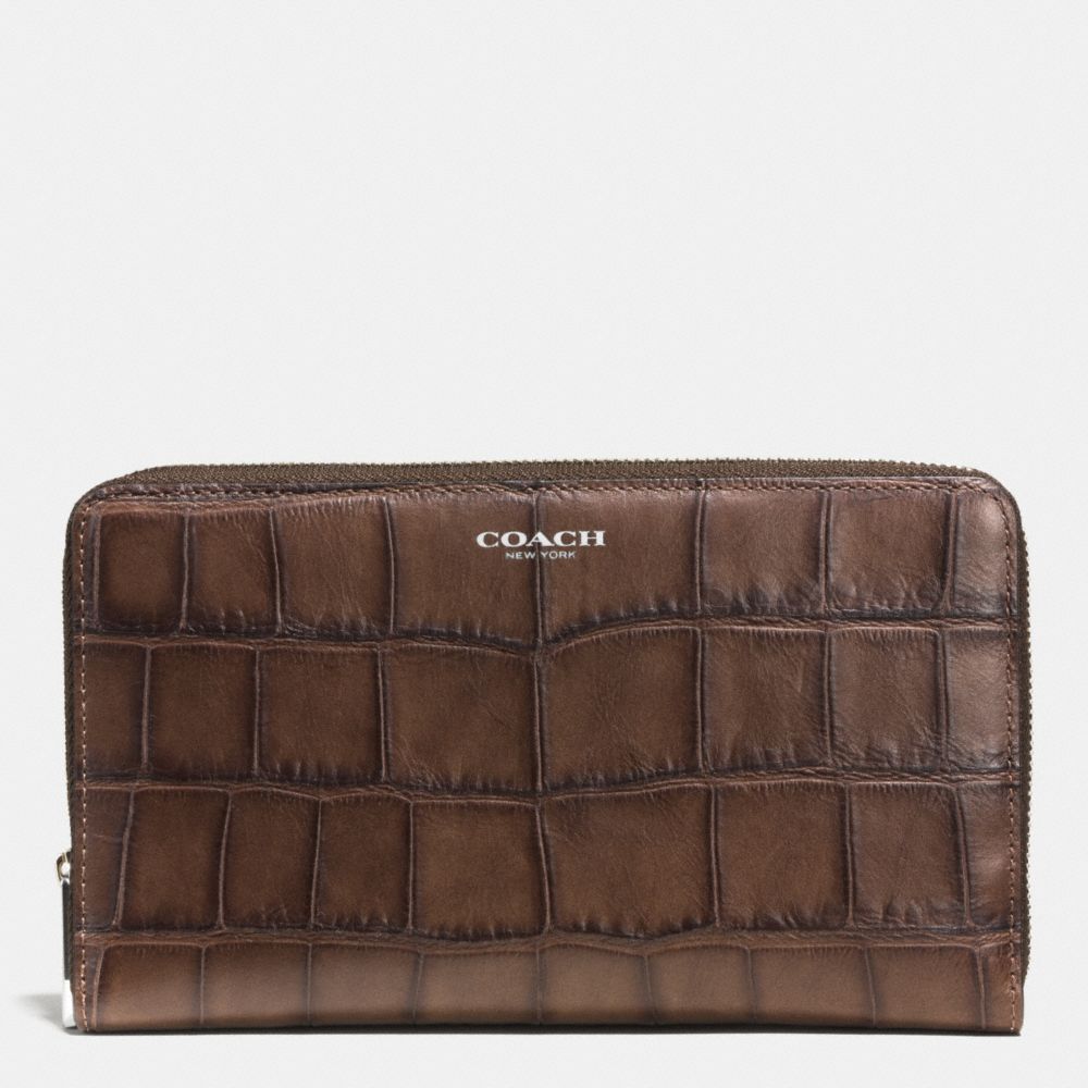 COACH F51703 Bleecker Continental Zip Wallet In Pinnacle Matte Croc Leather  UE/DB