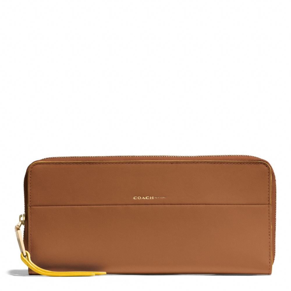 EDGEPAINT SLIM CONTINENTAL ZIP WALLET - GOLD/WALNUT/SUNGLOW - COACH F51716