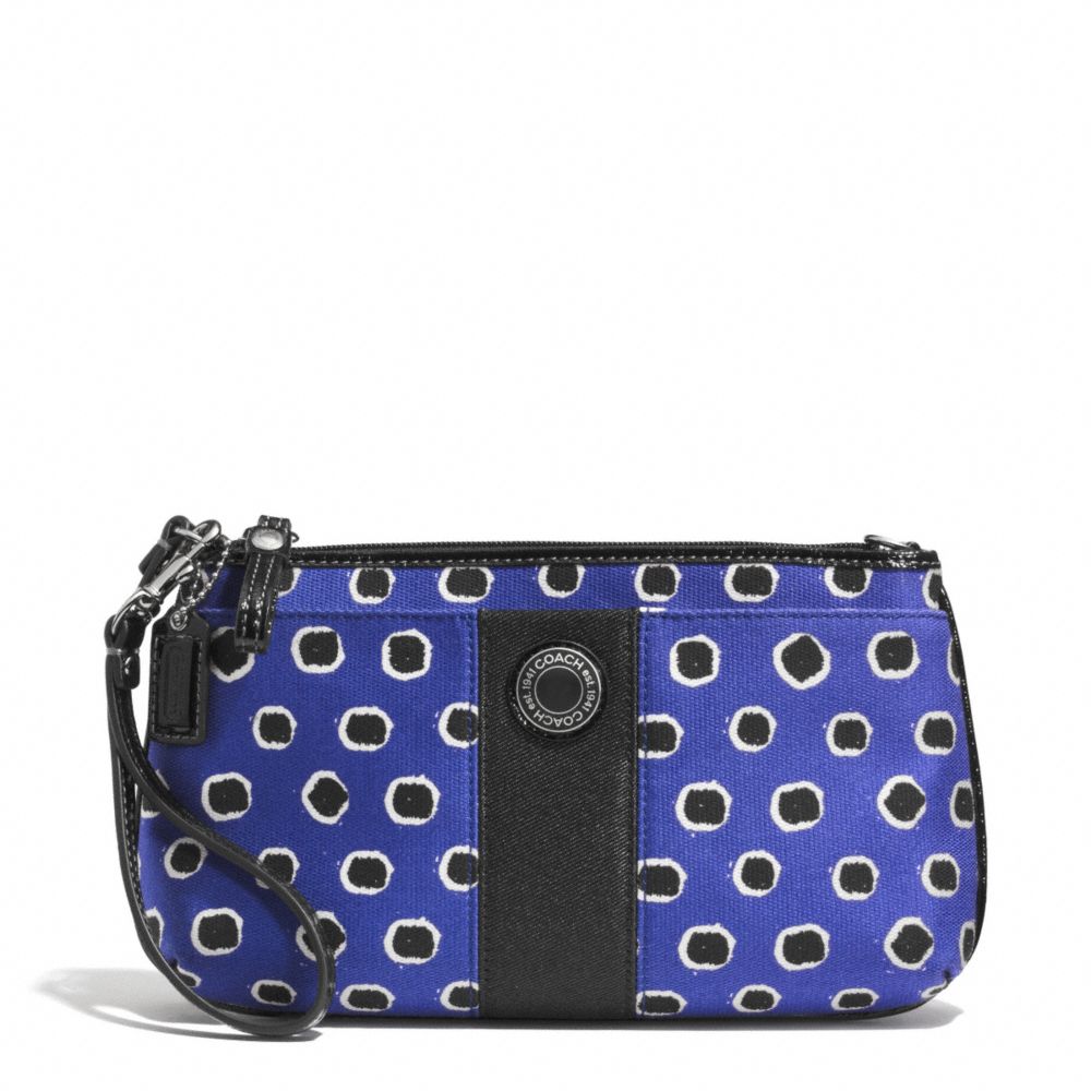 COACH F51722 MINI DOT STRIPE LARGE WRISTLET ONE-COLOR