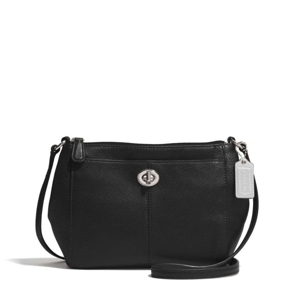 PARK LEATHER SWINGPACK - f51743 - SILVER/BLACK