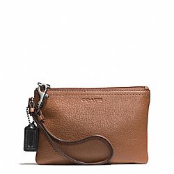 PARK LEATHER SMALL WRISTLET - f51763 - SILVER/SADDLE