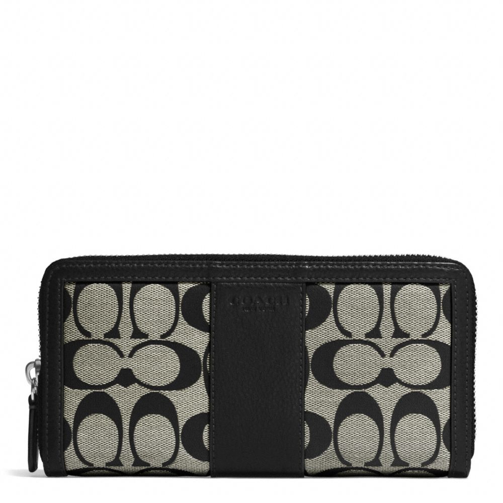 PARK SIGNATURE ACCORDION ZIP WALLET - SILVER/BLACK/WHITE/BLACK - COACH F51770