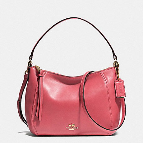 COACH F51900 MADISON TOP HANDLE IN LEATHER -LIGHT-GOLD/LOGANBERRY