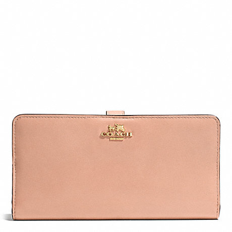 COACH f51936 SKINNY WALLET IN LEATHER  LIGHT GOLD/ROSE PETAL