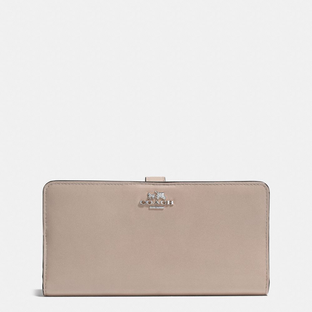 $60 SKINNY WALLET IN REFINED CALF LEATHER COACH F51936 SILVER/GREY BIRCH | ACCESSORIES - WALLETS ...