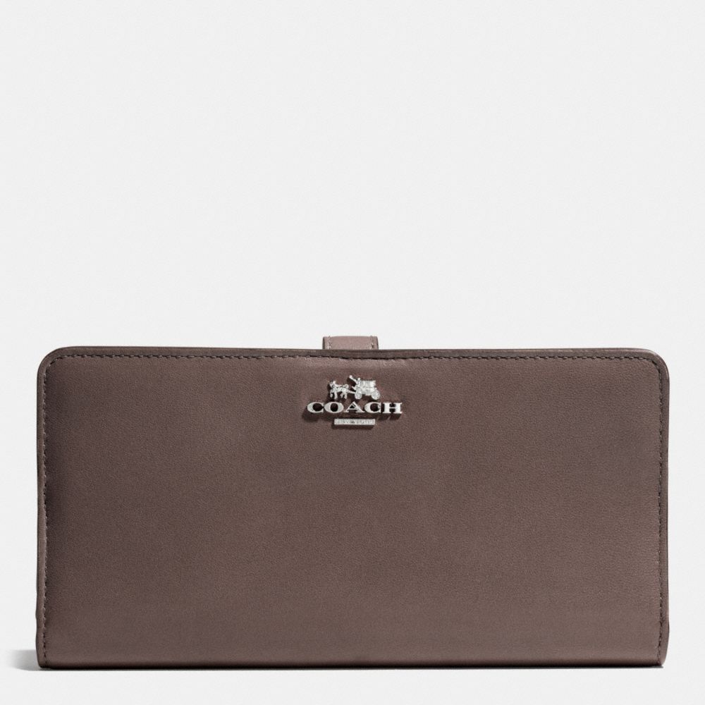 COACH F51936 Skinny Wallet In Leather  SILVER/MINK