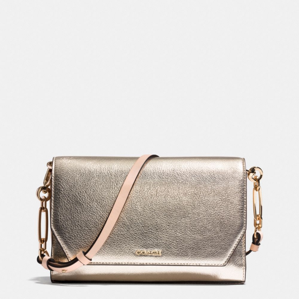 COACH SAFFIANO COLORBLOCK MIXED MATERIAL CROSSTOWN CROSSBODY - LIPLI - F51944