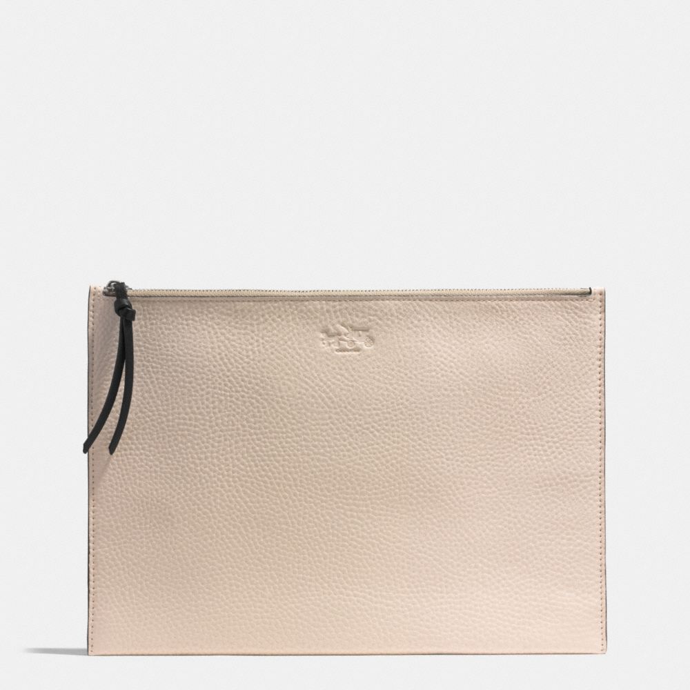 BLEECKER DOUBLE ZIP CLUTCH IN COLORBLOCK LEATHER - AKD70 - COACH F51950