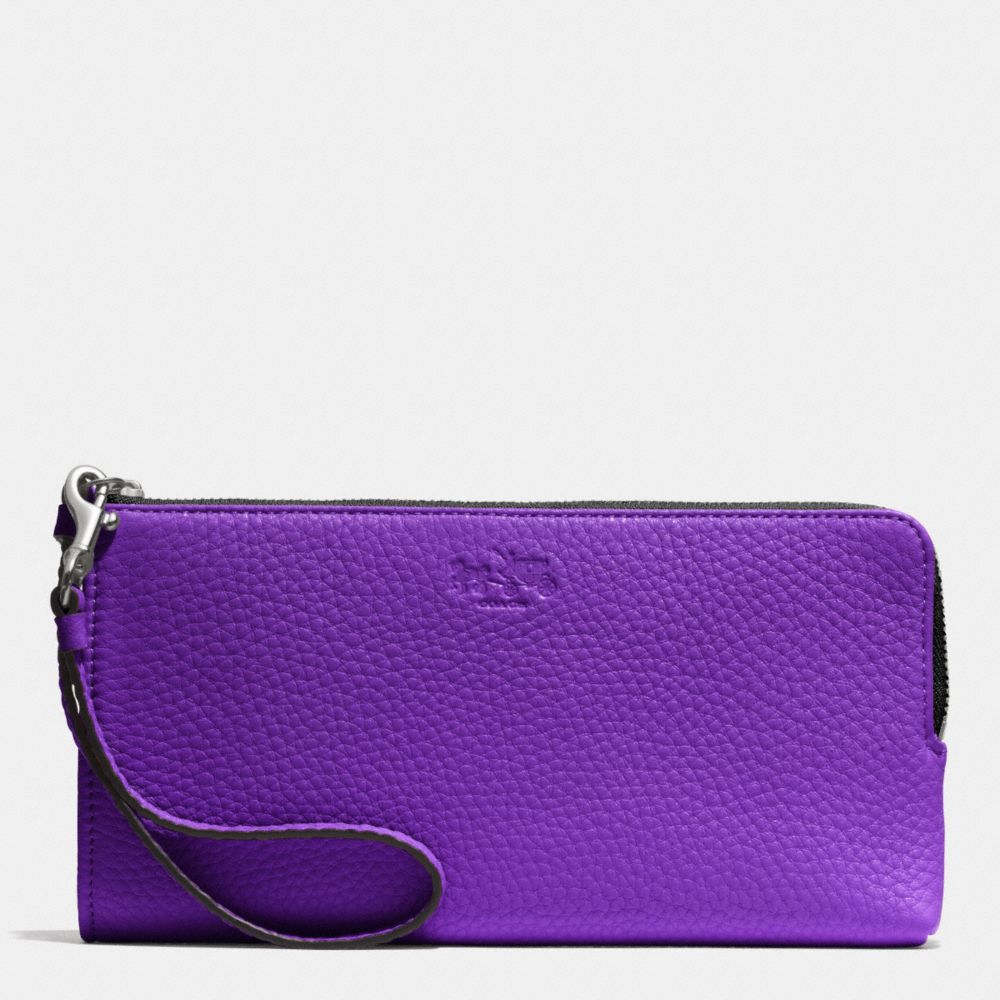 COACH F51981 Bleecker L-zip Wallet In Pebble Leather  AKD0G