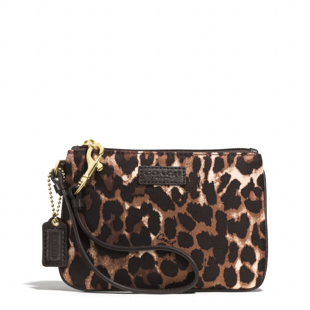 PARK OCELOT PRINT SMALL WRISTLET - f52095 - BRASS/MAHOGANY MULTI