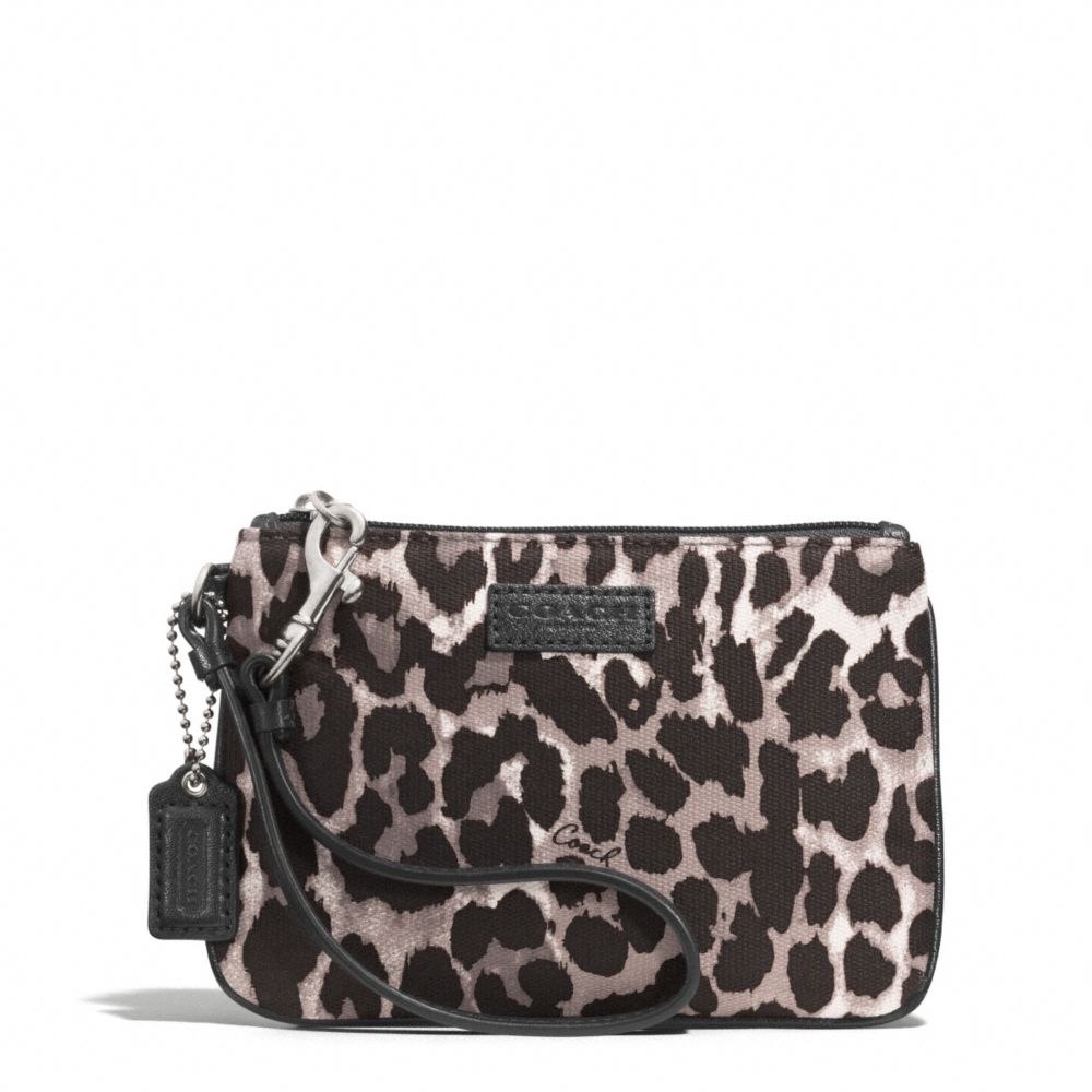 PARK OCELOT PRINT SMALL WRISTLET - SILVER/BLACK MULTI - COACH F52095