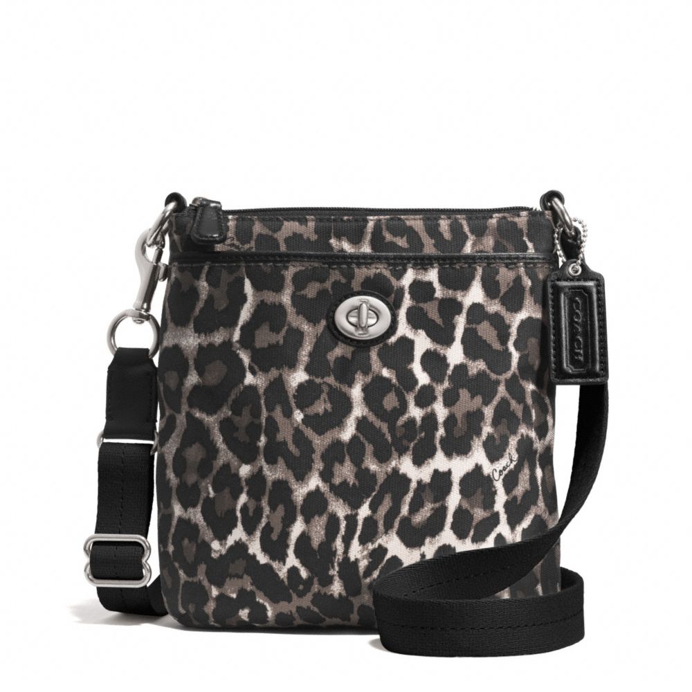 COACH PARK OCELOT PRINT SWINGPACK - SILVER/BLACK MULTI - F52098