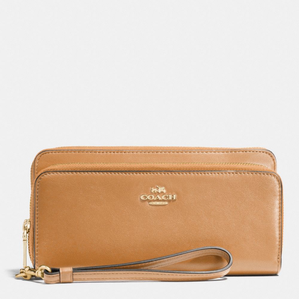 COACH DOUBLE ACCORDION ZIP WALLET IN LEATHER - LILQD - f52103