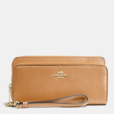 COACH DOUBLE ACCORDION ZIP WALLET IN LEATHER - LILQD - f52103