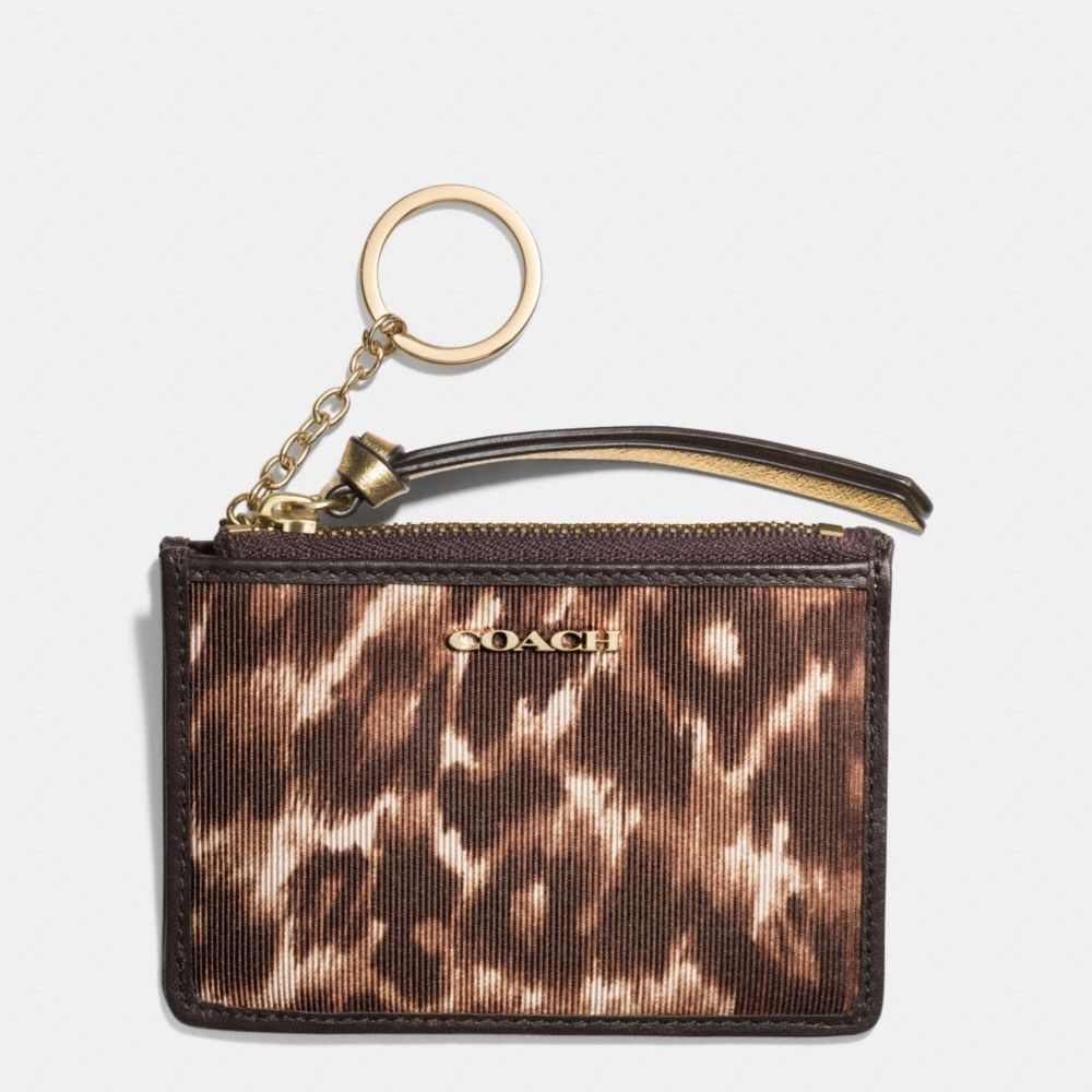 COACH F52108 MADISON OCELOT PRINT MINI SKINNY LIGHT-GOLD/MULTICOLOR