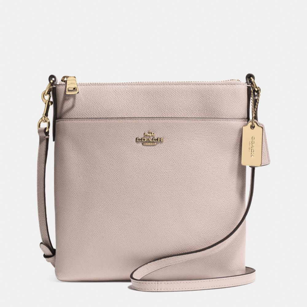 NORTH/SOUTH SWINGPACK IN EMBOSSED TEXTURED LEATHER - LIGHT GOLD/GREY BIRCH - COACH F52348