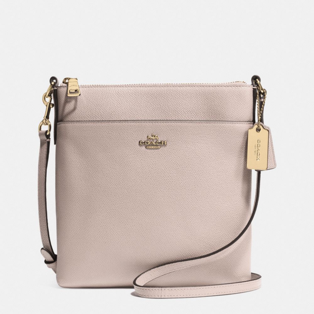 COACH NORTH/SOUTH SWINGPACK IN EMBOSSED TEXTURED LEATHER - LIGHT GOLD/GREY BIRCH - F52348