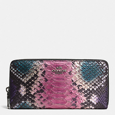 COACH ACCORDION ZIP WALLET IN PYTHON EMBOSSED LEATHER - QBMTI - f52370
