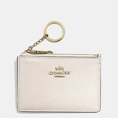 COACH F52394 MINI SKINNY IN EMBOSSED TEXTURED LEATHER -LIGHT-GOLD/CHALK