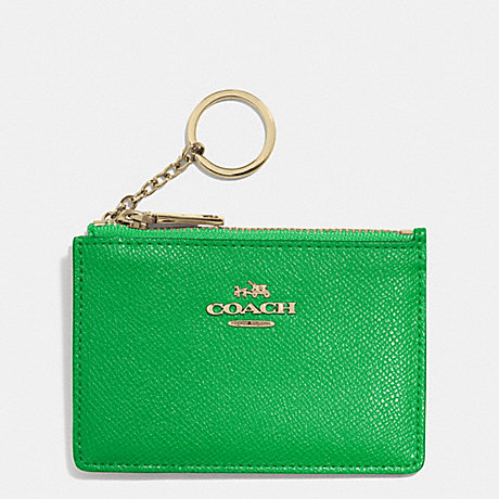 COACH MINI SKINNY IN EMBOSSED TEXTURED LEATHER - LIGRN - f52394
